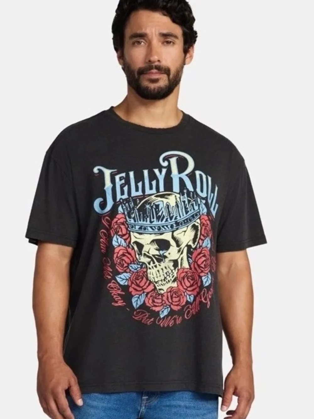 NWT Black Graphic Tee - Men's Casual Shirt Men's Size 3XL - Picture 2 of 7